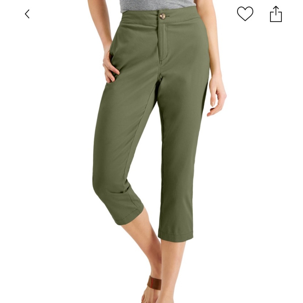 NWT Style & Co. Size 2P Petite - Green Cropped Chino Pants